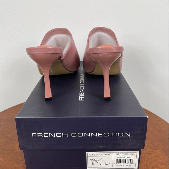 New French Connection Kelly Toe Loop High Heel Sandal in Pink Women's Size 7.5 - Picture 6 of 8